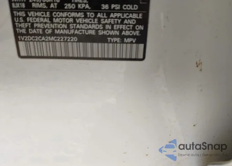 2021 Volkswagen Atlas Cross Sport 2.0T Se из США, поврежденный, VIN 1V2DC2CA2MC227220